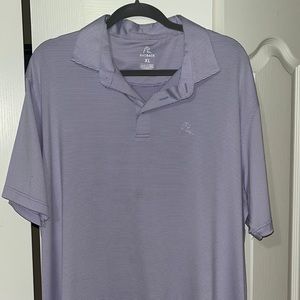Rhoback purple striped polo XL